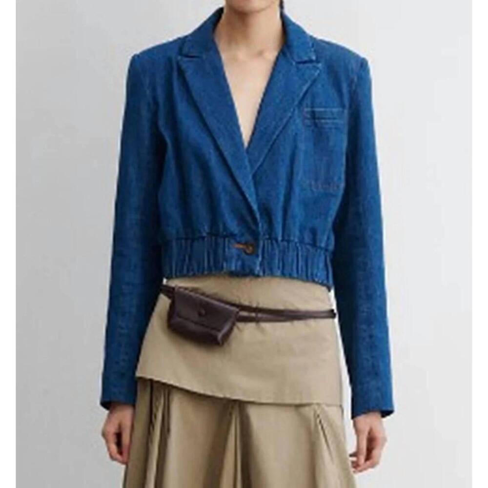 NEW RACHEL COMEY cropped grain jacket in indigo